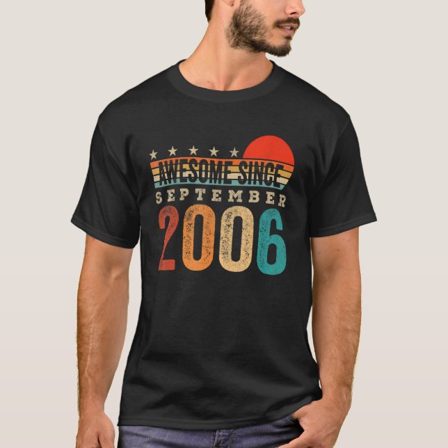 Camiseta Increíble desde septiembre de 2006 16º cumpleaños  (Anverso)