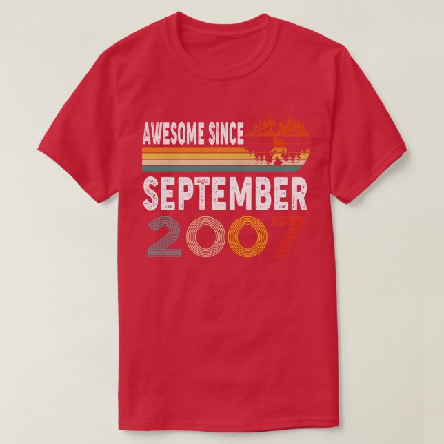 Camiseta Increíble desde septiembre de 2007 (Diseño del anverso)