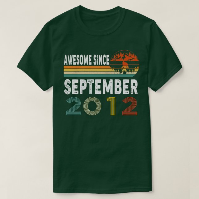 Camiseta Increíble desde septiembre de 2012 (Diseño del anverso)