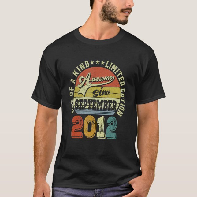 Camiseta Increíble desde septiembre de 2012 10 años de edad (Anverso)
