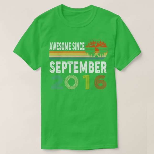 Camiseta Increíble desde septiembre de 2016 (Diseño del anverso)
