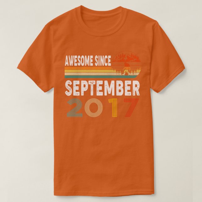 Camiseta Increíble desde septiembre de 2017 (Diseño del anverso)