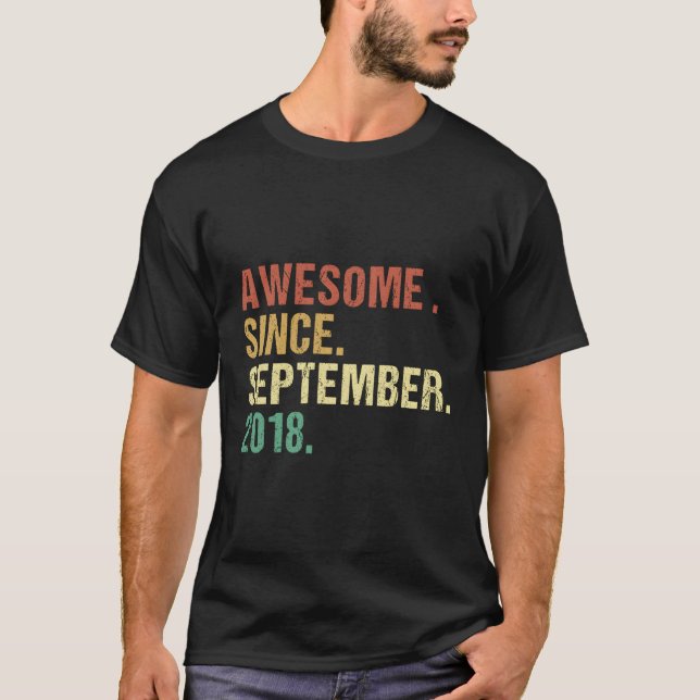 Camiseta Increíble Desde Septiembre De 2018 5.º 5 (Anverso)
