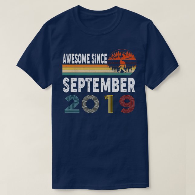 Camiseta Increíble desde septiembre de 2019 (Diseño del anverso)