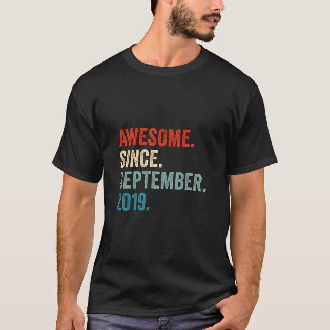Camiseta Increíble desde septiembre de 2019 tercer cumpleañ (Anverso)
