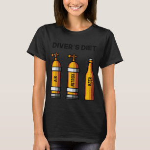 Camiseta Increíble Dieta de Cerveza para Buceadores Diverti