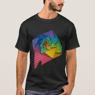 Camiseta Increíble diseño de arte geométrico en espiral de