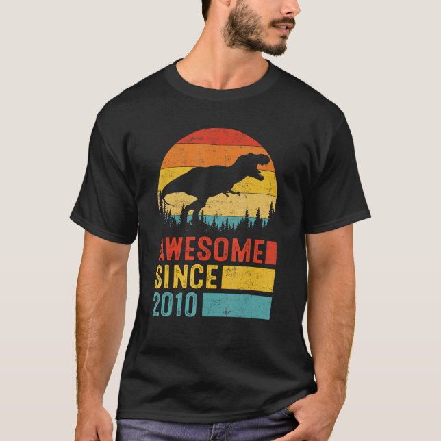 Camiseta Increíble duodécimo cumpleaños desde 2010 Saurus R (Anverso)