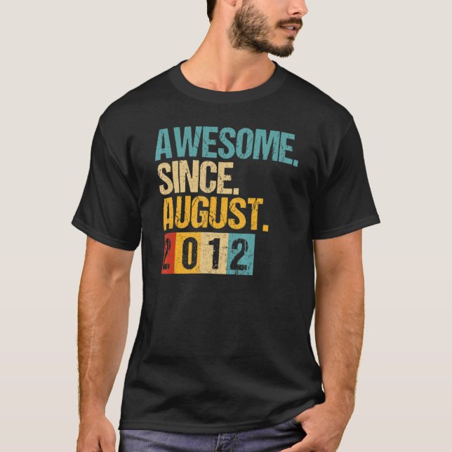 Camiseta Increíble edad de 10 años desde el cumpleaños 2012 (Anverso)