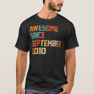 Camiseta Increíble edad de 12 años desde septiembre de 2010