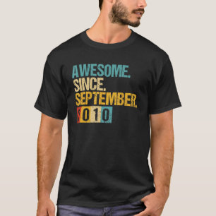 Camiseta Increíble edad de 12 años desde septiembre de 2010
