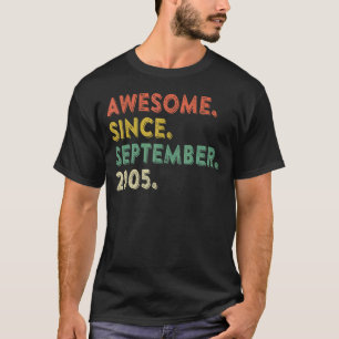Camiseta Increíble edad de 17 años desde septiembre de 2005