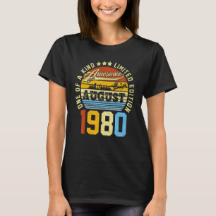 Camiseta Increíble edad de 42 años desde agosto de 1980 42º