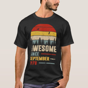 Camiseta Increíble edad de 44 años desde septiembre de 1978
