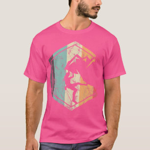 Camiseta Increíble escalada roca en montaña retro escalador