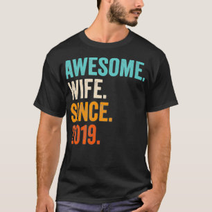 Camiseta Increíble esposa desde 2019 Tercer aniversario bod