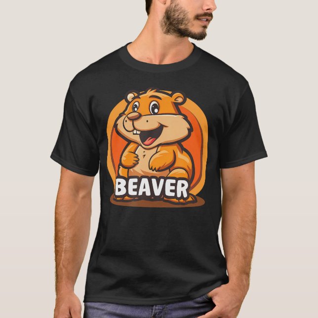 Camiseta Increíble estilo de castor para un toque boscoso d (Anverso)