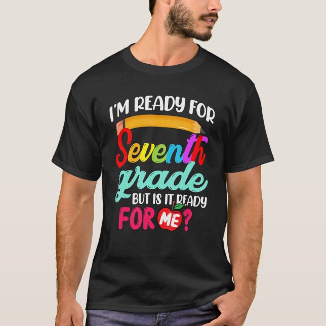 Camiseta Increíble estoy listo para el séptimo grado de vue (Anverso)