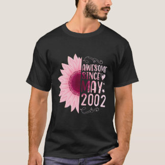 Camiseta Increíble Girasol Rosa Desde Mayo 2002 Cumpleaños