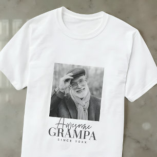 Camiseta Increíble Grampa desde 20XX Sencilla Foto Elegante
