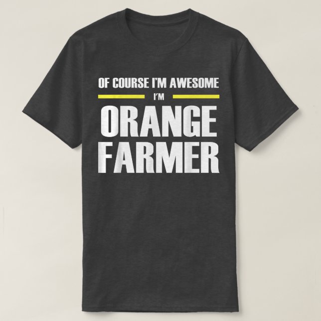 Camiseta Increíble granjero Naranja (Diseño del anverso)