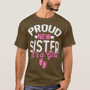 Camiseta Increíble Guay Orgullosa Nueva Hermana Es Un Géner