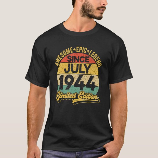 Camiseta Increíble leyenda desde julio de 1944 78º cumpleañ (Anverso)