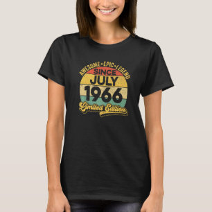 Camiseta Increíble leyenda desde julio de 1966 56 cumpleaño