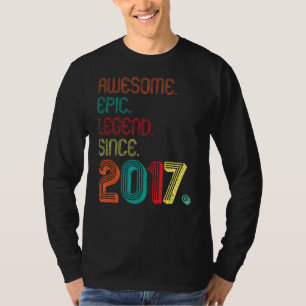 Camiseta Increíble leyenda épica desde 2017 5 años de edad