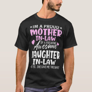 Camiseta Increíble madre en la ley, hija de cumpleaños en l