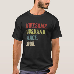 Camiseta Increíble marido desde el 17 aniversario del Boda 
