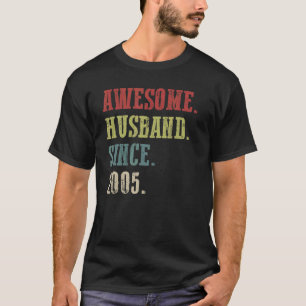 Camiseta Increíble marido desde el 17 aniversario del Boda