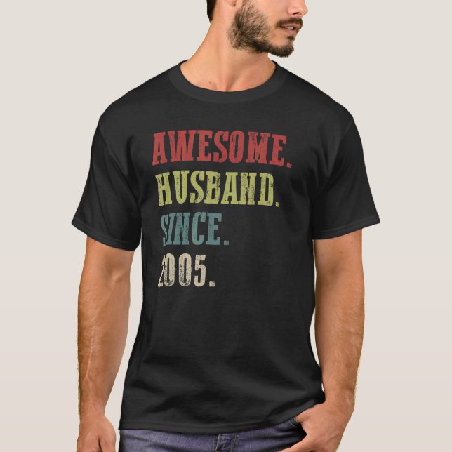 Camiseta Increíble marido desde el 17 aniversario del Boda  (Anverso)