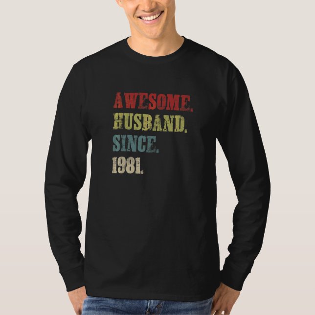 Camiseta Increíble marido desde el 41 aniversario del Boda  (Anverso)