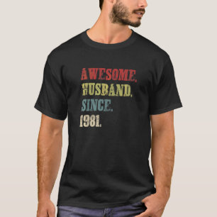 Camiseta Increíble marido desde el 41 aniversario del Boda