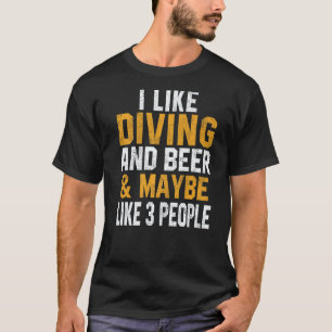 Camiseta Increíble Me Gusta El Buceo Y La Cerveza Buceo Hom