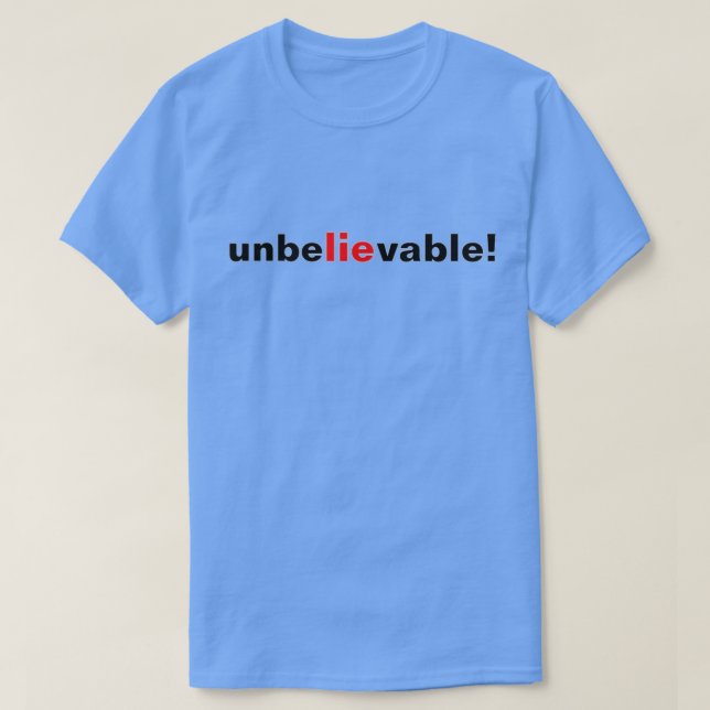 Camiseta Increíble mentira rojo negro hombre político camis (Diseño del anverso)