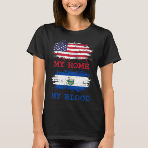 Camiseta Increíble mi hogar USA Mi sangre El Salvador Salva