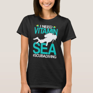 Camiseta Increíble necesito vitamina mar océano playa buceo