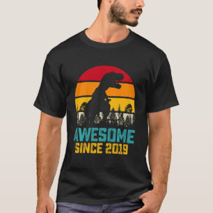Camiseta Increíble niño desde 2019 Dinosaur 3 niños de 3 añ