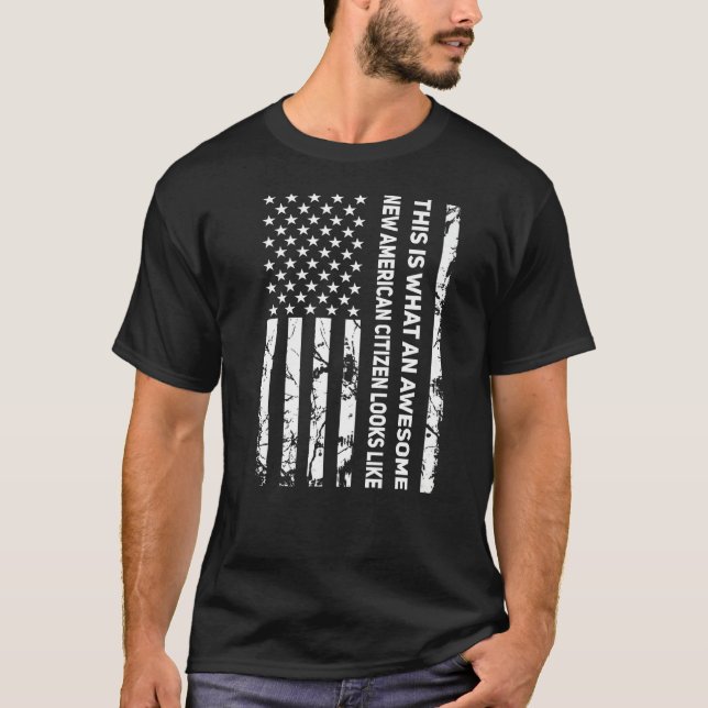 Camiseta Increíble nuevo ciudadano estadounidense parece ci (Anverso)