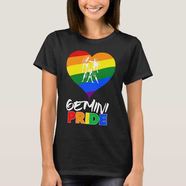 Camiseta Increíble orgullo gay LGBT de Gemini (Anverso)