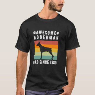Camiseta Increíble padre de Doberman desde 1980 Propietario