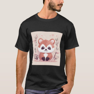Camiseta Increíble Panda Rojo Y Ness De Florencia De Cerezo