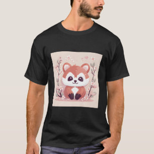 Camiseta Increíble Panda Rojo Y Ness De Florencia De Cerezo