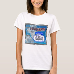 Camiseta Increíble paracaidista estadounidense y bandera