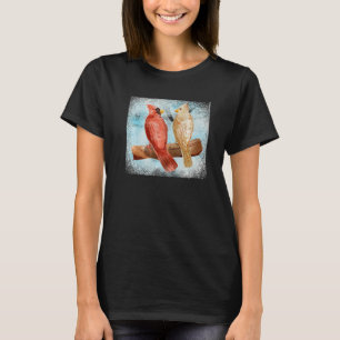 Camiseta Increíble Pareja De Aves Cardinales Aves Hombres M