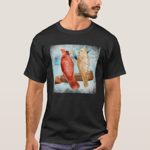 Camiseta Increíble Pareja De Aves Cardinales Aves Hombres M