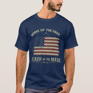 Camiseta Increíble Patriótico Distorsionado Hogar de los Li