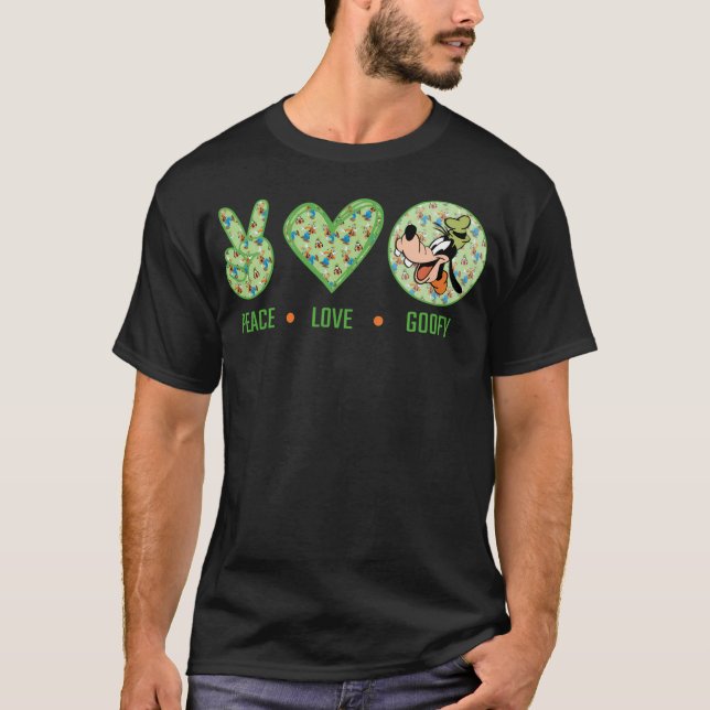 Camiseta Increíble Peace Love Goofy Design (Anverso)